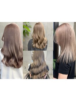 《透明感×艶髪》ブリーチを使ったデザインカラーも、こだわりの商材使用でダメージレスに★色モチも◎