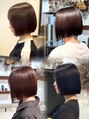 MY KEY HAIR 広島/髪質改善/縮毛矯正【2025年12月10日NEW OPEN(予定)】 ボブ比率高め。骨格に合わせて長さと重さを調整した似合わせボブ