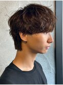 MEN’S HAIR/シャドウパーマ/刈り上げセンターパート/群馬高崎