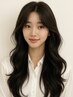 【韓国黄金比の艶×ゆるふわ】カット+ストレート+無重力パーマ¥37400→¥26180