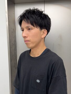 ビューナゴヤ 名駅(VIEW NAGOYA) メンズ/サーフカール/刈り上げセンターパート/波巻きツイスパ