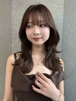 ロンドシエル 横浜(Lond ciel) ミディアムレイヤーカット/マロンベージュ/顔周り/前髪/横浜