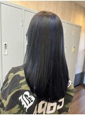 青紫で透明感のあるハイライト