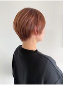 short bob×coral orange◎