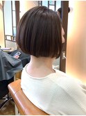 丸みショートボブ×艶ブラウン【河内花園駅】