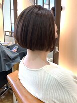アビエクレール 河内花園(abije claire)&nbsp;丸みショートボブ×艶ブラウン【河内花園駅】