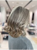 【白髪50％以上】白髪ぼかしローライト