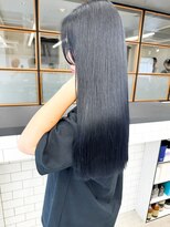 ソア 渋谷(soar) 透明感夏カラー髪質改善ブルーブラック酸性ストレート