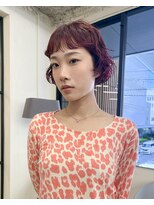 オトソーデン(Oto-soden) ボルドーレッド×ウェーブボブ