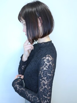 ラウンジ モリオ イケブクロ(Lounge MORIO Ikebukuro) 【morio池袋】黒髪大人可愛い小顔シースルーバングボブ