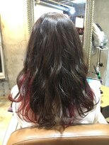 サロンドミルク 原宿(salon de MiLK)&nbsp;インナーカラー×アクセントカラー×ピンクレッド