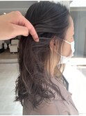 グラデーションカラー_グレージュ_艶髪_55