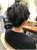 スパイラルパーマ センターパート トランクスヘア