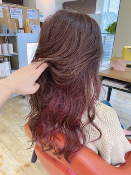 ケイズヘアー(K’s hair) グレージュ×インナーピンク