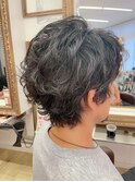 カットパーマで無造作にスタイリング♪