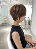 【渡辺】大人かわいい美髪ショートネビージュ