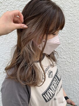 ブラン 阪急伊丹駅前店(Blanc.) インナーカラー　ホワイトベージュ