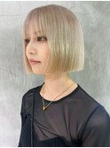 ブロンドボブ_チェリーブラウンフェミニンロング_ba423271