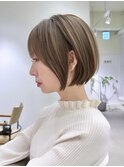 上品な大人女性のためのショートボブ