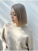 ブリーチダブルカラーホワイトカラーインナーカラー裾カラー艶髪