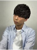 ナチュラルマッシュパーマ/理容室/メンズ/床屋/バーバー/眉毛