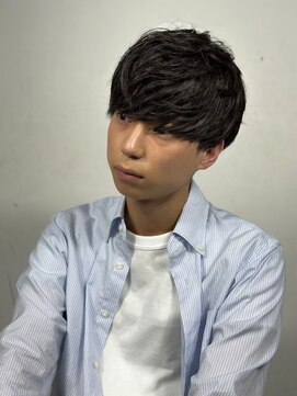 ヒロギンザ 新橋日比谷口店(HIRO GINZA) ナチュラルマッシュパーマ/理容室/メンズ/床屋/バーバー/眉毛