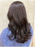 韓国風艶髪ブラウン/透明感/寒色系