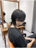メンズウルフ/センターパートウルフ【山中】
