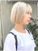 ハイトーン/ホワイトブロンド/ミニボブ【shiho】