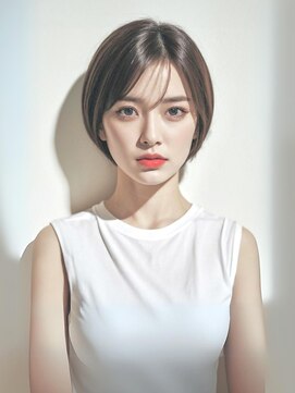 グリッター 仙台中央店(GRITTERs) 前下がりショートボブ/丸みショート 20代30代40代 前髪