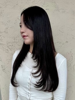 ピーブランズヘアー メイノハマ リチェッタ(P-brands hair meinohama Ricetta)の写真/【姪浜駅徒歩5分】前髪/顔周りレイヤーカット/韓国ヘア◇細部までこだわったカットで印象チェンジ