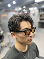 アイコン ブルー メンズ(I-CON #blue MEN'S)&nbsp;ナチュラル毛流れパーマ×ハイライト