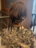 ラミエバイメルト 下北沢(lamie by melt)&nbsp;花田/ヘアセットシニヨン編みおろしお呼ばれ下北沢結婚式卒業式