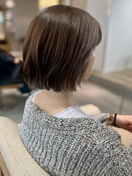 フリップビーアヴェダ(FLIP B AVEDA) 本八幡×市川市×切りっぱなしボブ×透明感×ラベンダーグレー