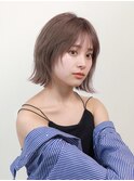 簡単スタイリング伸ばしかけヘア小顔ヘアブリーチなしカラー