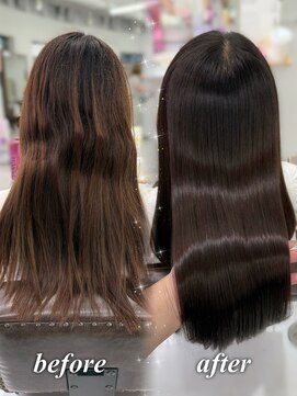 ハピネス 梅田茶屋町店(HAPPINESS) 韓国風/レイヤーカット/顔周り/顔まわり/髪質改善/ベージュ