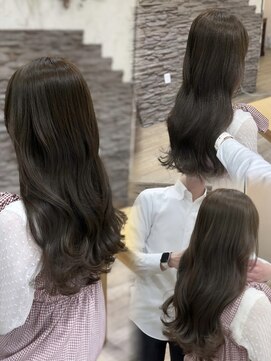 千葉/千葉駅/ダブルカラー/オリーブグレー/黒髪/ヘッドスパ