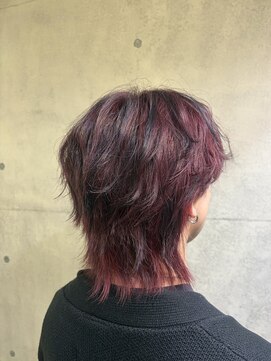 ピチカートシータ(pizzicato cita) メンズマッシュウルフ　赤髪　ローライト