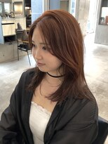 アワーズ 南青山(Our's)&nbsp;ブリーチなしカラー/アプリコットオレンジ/レイヤーカット