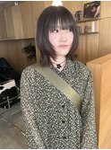 ハッシュウルフ結べるくびれボブミントグレージュ