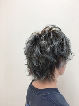 ダスティ 豊科駅前店(Dasty) アイスブルー×メンズショート