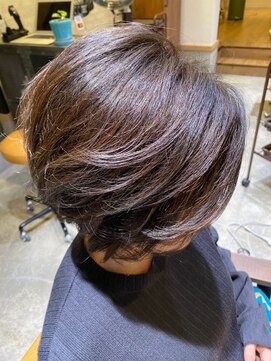 ヘア サロン ルート 幕張(Hair Salon ROUTE) 《大人カッコいい》シャドウブルーボブミディ [ROUTE幕張店]