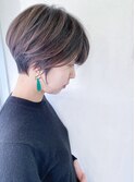 ピアスが似合う♪大人可愛いハンサムショートby柴立吉之助