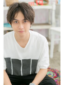 ミック ヘアアンドメイク アップ 駒込店(miq Hair&Make up) センターパート無造作ショートウルフマッシュb1