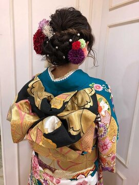 クロップ エス 湘南辻堂(crop es) cropes辻堂谷川　編み込みアップ　成人式