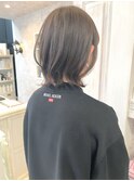 福山市美容室Caary 人気外はねミディ刈り上げスタイル