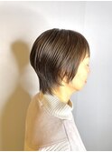 40代50代60代大人可愛い小顔　艶前下がりショート