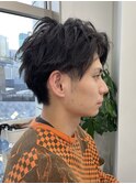 カルマパーマ/ベリーショート/センターパート