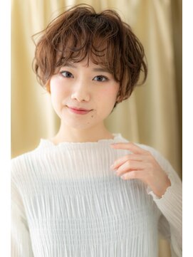 カバーヘア ブリス 大宮西口(COVER HAIR bliss) レトロガーリー前髪パーマ小顔ふわふわボブTb7大宮20代30代40代