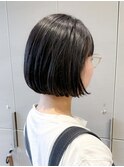 ボブショートボブ縮毛矯正ベージュグレージュ門前仲町